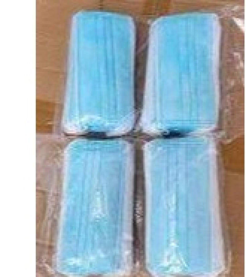 Pack of 50 Disposable Surgical Face Mask 3-Ply (Layer) Strong Filtration and Nose Pin 70/Gsm