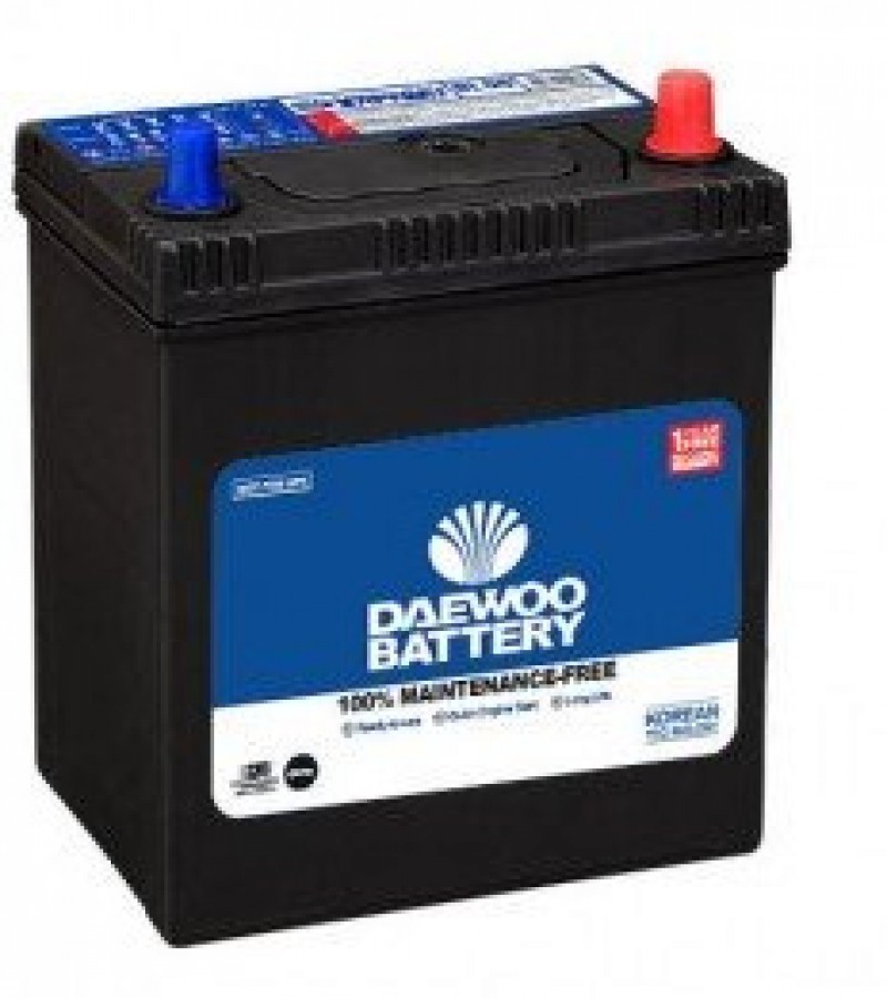 Daewoo Battery DL-55 – Compatible for engine 1000-1300CC - Maintenance Free Battery