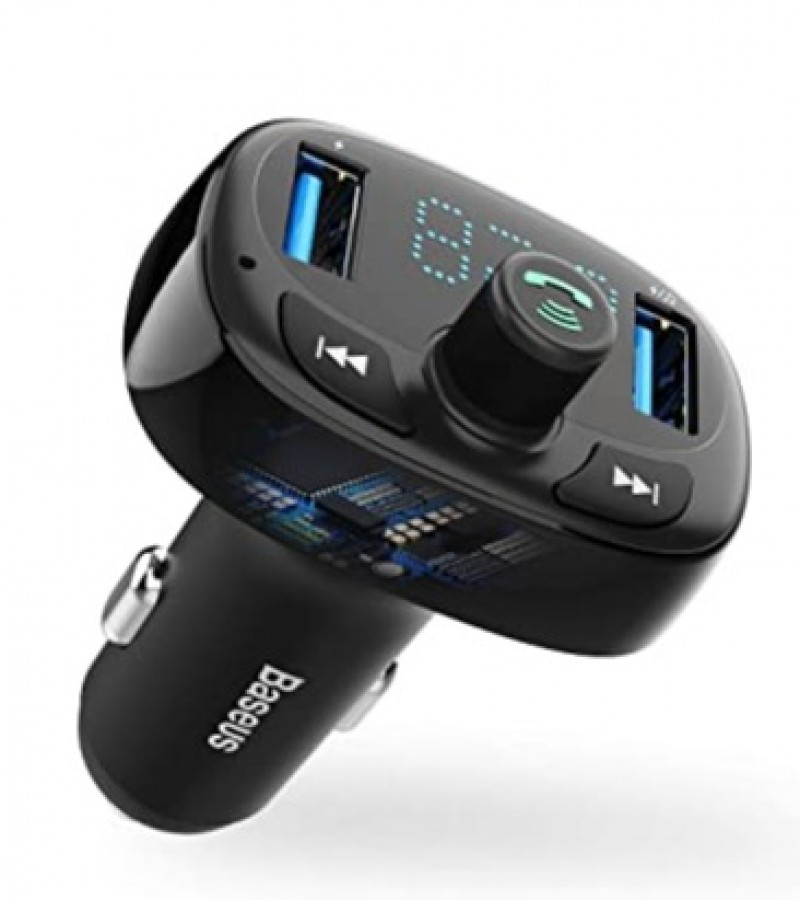 T-Type Buetooth FM Modulator with dual charging output