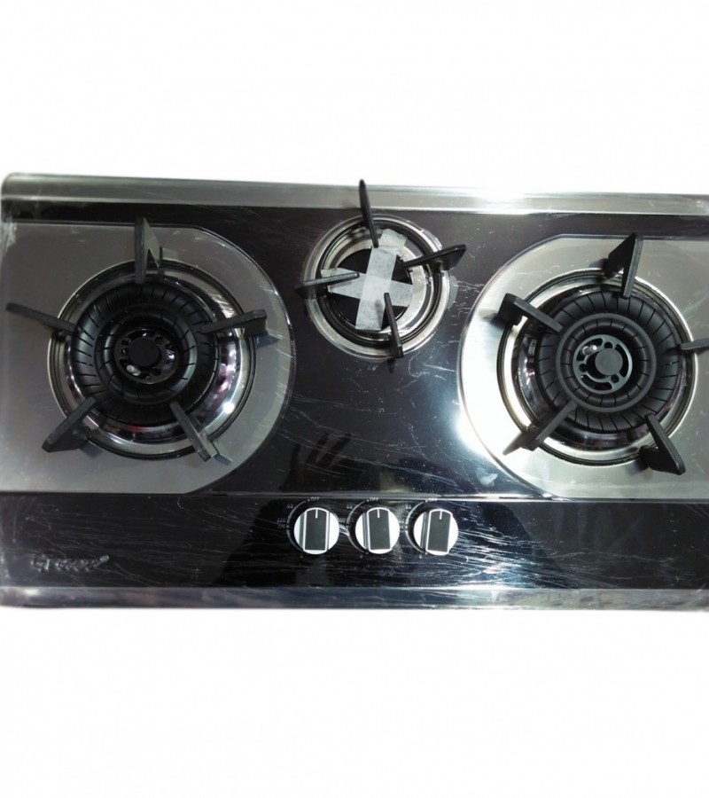 Three Burner Stainless Steel Gas Stove - Xtreme Home Appliances