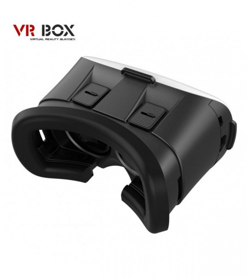 Virtual Reality VR Box 3D Glasses With Remote Control - Black White